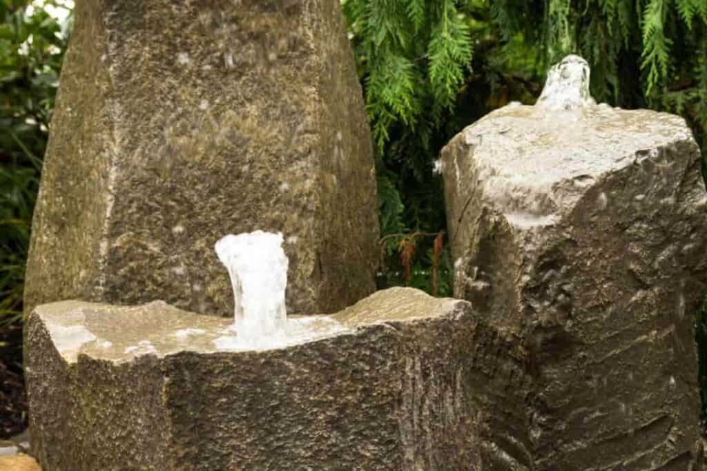 bubbling water feature