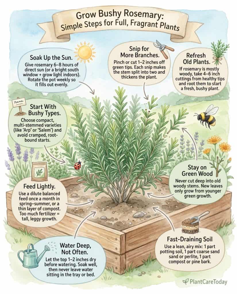 C_10204_2Yifv_bushy-rosemary-pruning-secrets-f1 Infographic showing rosemary pruning techniques for bushier growth with branch comparison diagrams