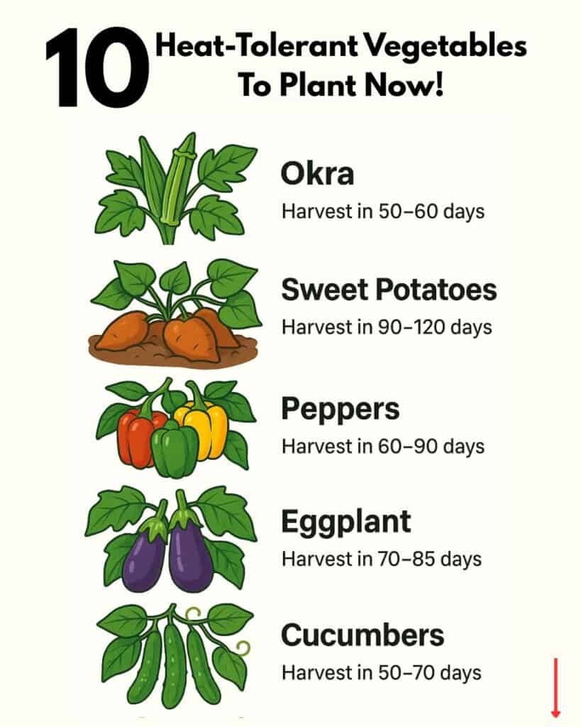 heat tolerant vegetables to plant now