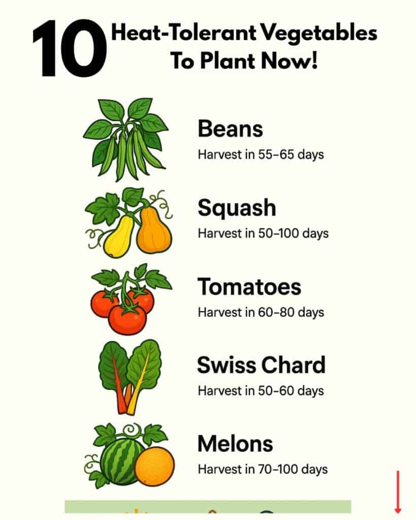 Heat tolerant vegetables to plant now!